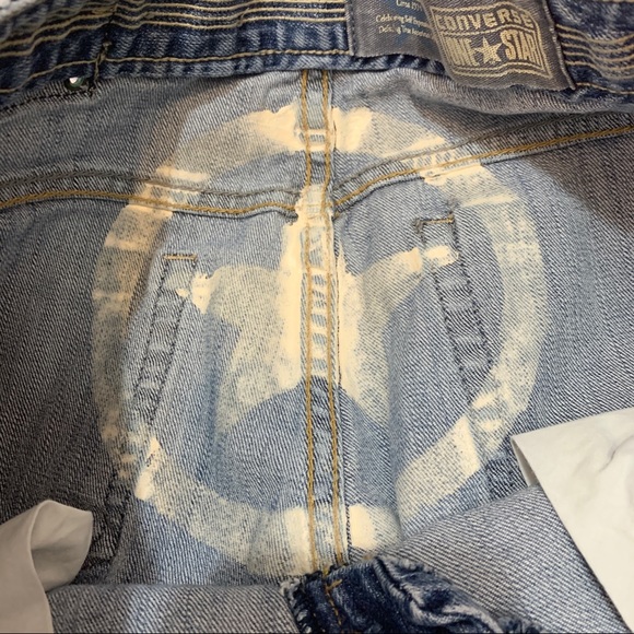 Converse One Star Light Wash Bootcut Jeans Size 2 - Picture 7 of 11
